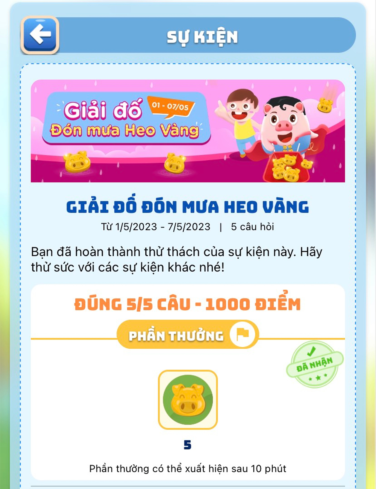 đáp án Heo Đất MoMo